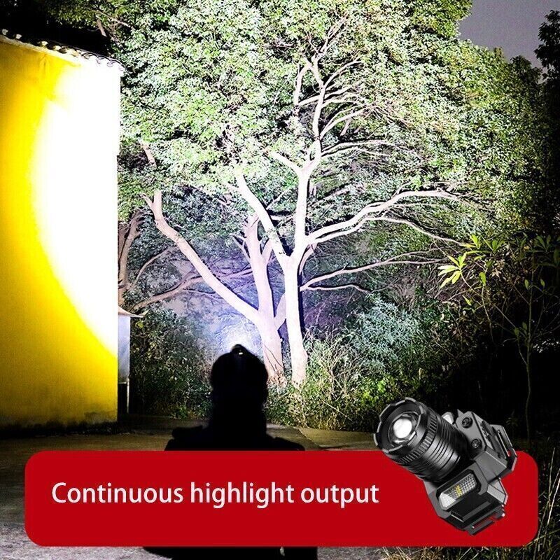 900000LM LED Headlamp Rechargeable Headlight Zoomable Head Torch Lamp Flashlight V201-W13314315