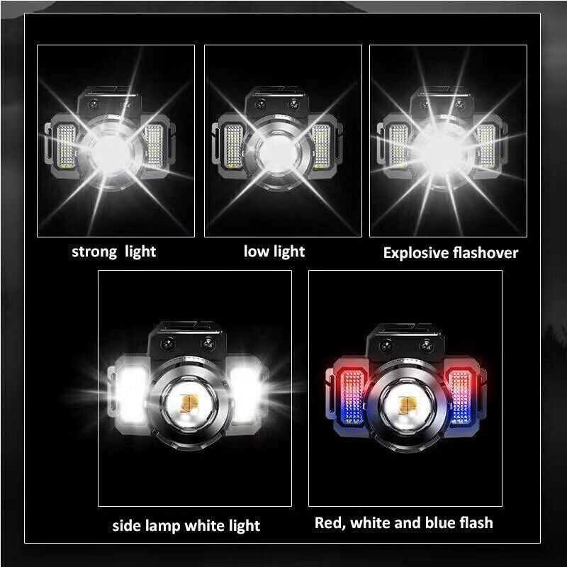 900000LM LED Headlamp Rechargeable Headlight Zoomable Head Torch Lamp Flashlight V201-W13314315