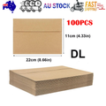 100x Kraft Envelopes Brown DL Mailer for Standard Business Wedding Party 120GSM V201-W13314556