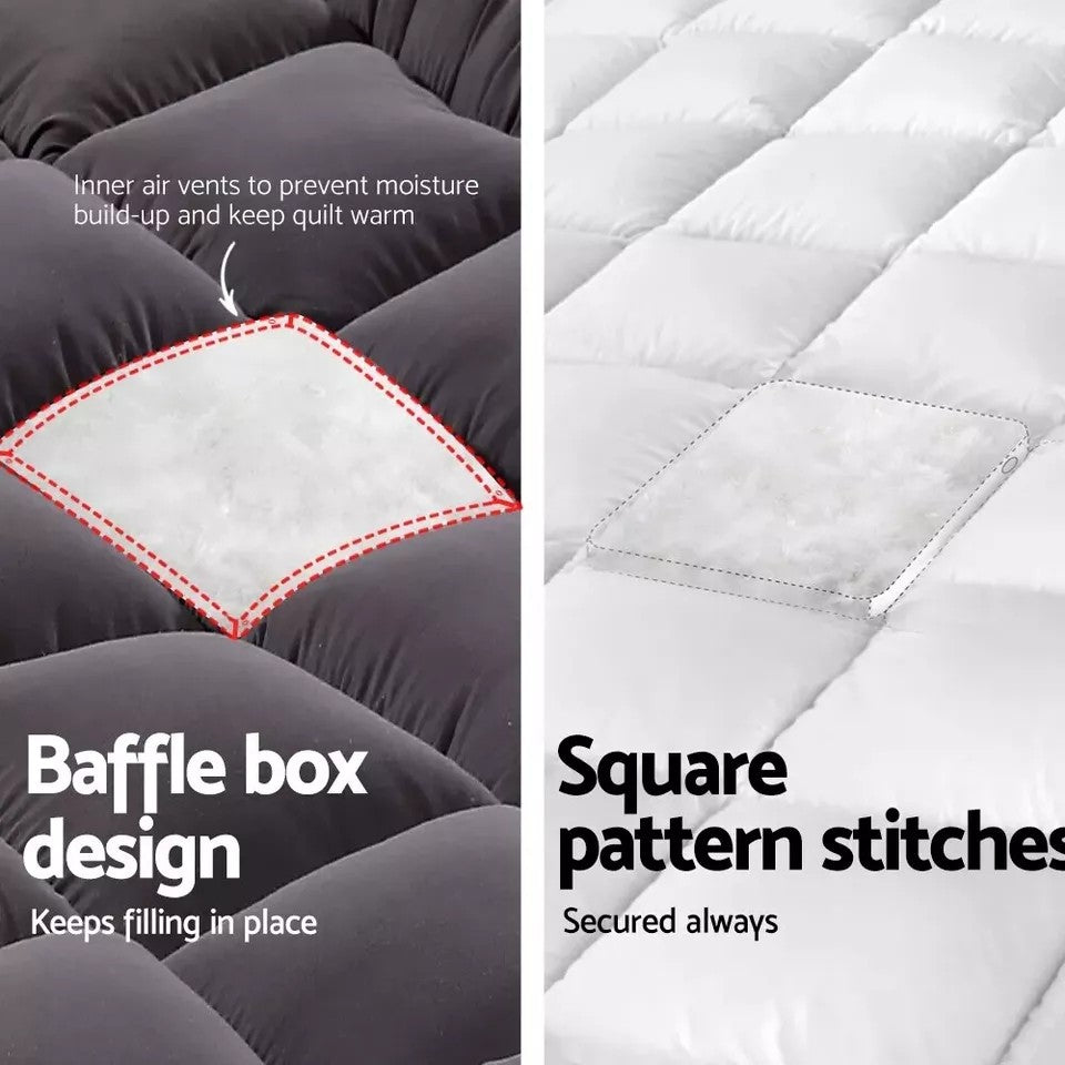 5CM Bedding Luxury Pillowtop Mattress Topper Mat Pad Antibacterial and dust mite-resistant King:183*203cm V201-W13326366