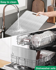 Cutting Board Double-Sided Stainless Steel Chopping Boards for Kitchen Camping 36x25cm V201-W13333276