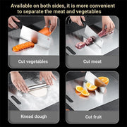Cutting Board Double-Sided Stainless Steel Chopping Boards for Kitchen Camping 46x30cm V201-W13333277