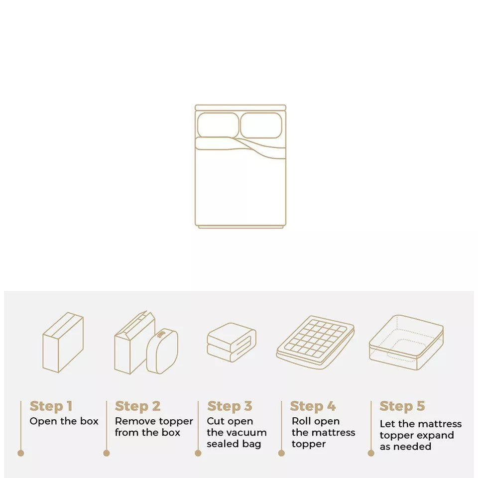 5CM Bedding Luxury Pillowtop Mattress Topper Mat Pad Antibacterial and dust mite-resistant Double:138*188cm V201-W13345952