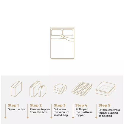 5CM Bedding Luxury Pillowtop Mattress Topper Mat Pad Antibacterial and dust mite-resistant Double:138*188cm V201-W13345952