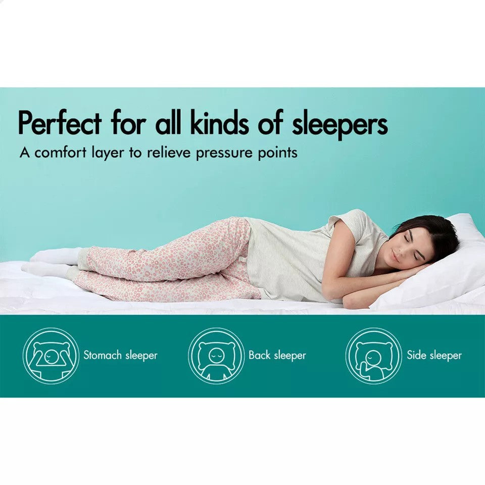 5CM Bedding Luxury Pillowtop Mattress Topper Mat Pad Antibacterial and dust mite-resistant Single:92*188 V201-W13346602