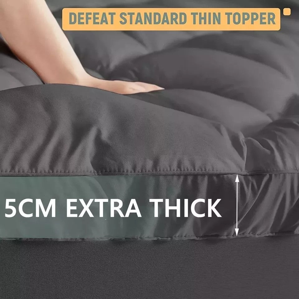 5CM Bedding Luxury Pillowtop Mattress Topper Mat Pad Antibacterial and dust mite-resistant Single:92*188 V201-W13346602