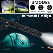 Baseball LED Flashlight Rechargeable Zoom Police Security Torch Baton Lamp Light V201-W13349285