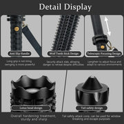 Baseball LED Flashlight Rechargeable Zoom Police Security Torch Baton Lamp Light V201-W13349285
