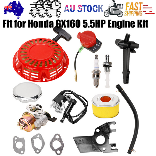 For Honda GX160 5.5HP Recoil Carburetor Ignition Coil Spark Plug Air Filter V201-W13391305
