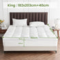 1500GSM Bamboo Mattress Topper Extra Thick 10CM Bed Topper King: 180 x 203 + 40 cm V201-W13484797