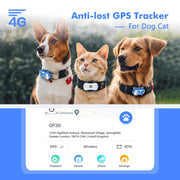 ‌4G Dog Cat GPS Tracker - Waterproof Smart Locator with iOS/Android App, Live Tracking & Light/Sound Search