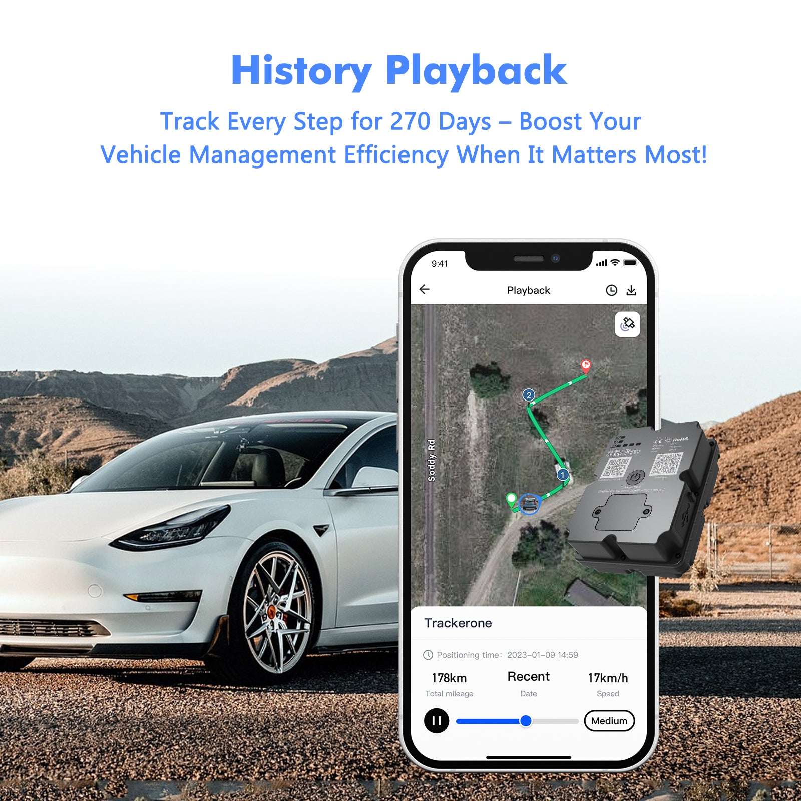 4G GPS Tracker for Car/Moto/Luggage - Waterproof, Real-time Tracking 30 Days Battery Life, Remote Control via V201-W13485932