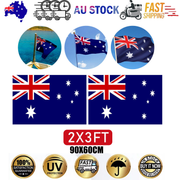 2 Pack Australian Aussie Flag Australia Day Oz AU 2x3ft 60x90cm Polyester V201-W13534981