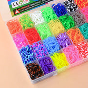 40Grids Rainbow Loom Bands Rubber Bracelet Making Kit S Clips Beads DIY Toys V201-W13555223