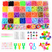 40Grids Rainbow Loom Bands Rubber Bracelet Making Kit S Clips Beads DIY Toys V201-W13555223