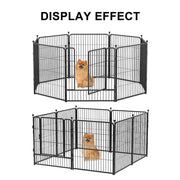 32"8 Panel Pet Dog Playpen Cage Enclosure Exercise Cat Puppy Metal Fence AU V201-W13559014