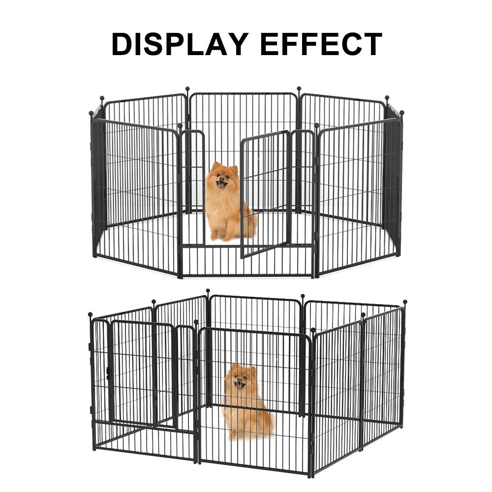 32"8 Panel Pet Dog Playpen Cage Enclosure Exercise Cat Puppy Metal Fence AU V201-W13559014