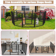 32"8 Panel Pet Dog Playpen Cage Enclosure Exercise Cat Puppy Metal Fence AU V201-W13559014