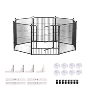 32"8 Panel Pet Dog Playpen Cage Enclosure Exercise Cat Puppy Metal Fence AU V201-W13559014