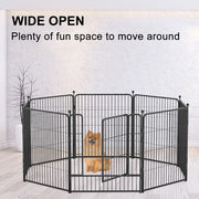 32"8 Panel Pet Dog Playpen Cage Enclosure Exercise Cat Puppy Metal Fence AU V201-W13559014