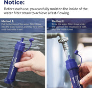 Personal Water Filter Straw 5000L Outdoor Survival Water Purification Straw0.1I 1/4m V201-W13583897