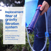 Personal Water Filter Straw 5000L Outdoor Survival Water Purification Straw0.1I 1/4m V201-W13583897