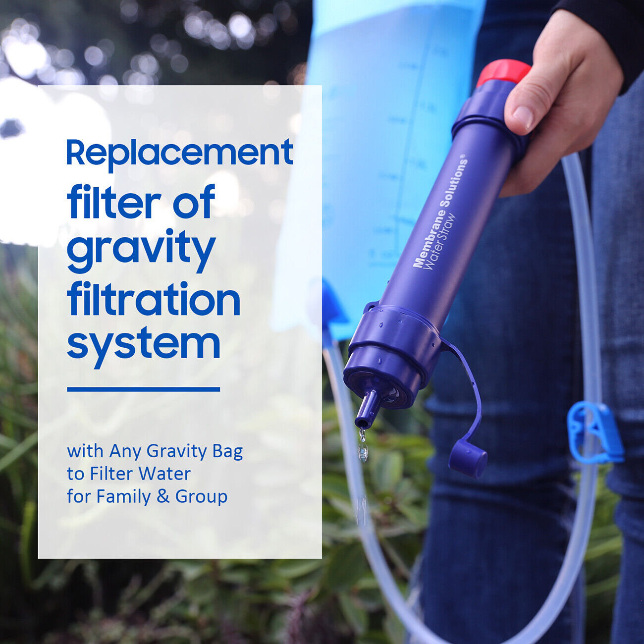 Personal Water Filter Straw 5000L Outdoor Survival Water Purification Straw0.1I 1/4m V201-W13583897