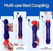 Personal Water Filter Straw 5000L Outdoor Survival Water Purification Straw0.1I 1/4m V201-W13583897