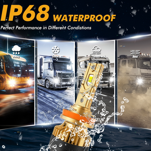 S3 PRO Series H11 Dual Copper Pipe 12V Matching Decoder 120W Gold Aluminum Components AUXBEAM V201-W13613617