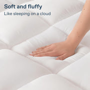 Luxury Mattress Topper Pillowtop Bedding Mat Pad Fitted Cover Underlay DOULBE V201-W13616858