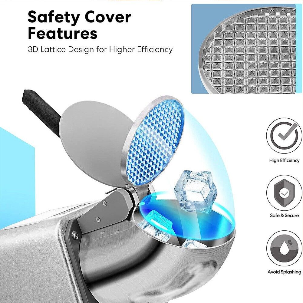 Upgraded Electric Ice Crusher Shaver Snow Cone Maker Commercial Machine2200r/m V201-W13654146