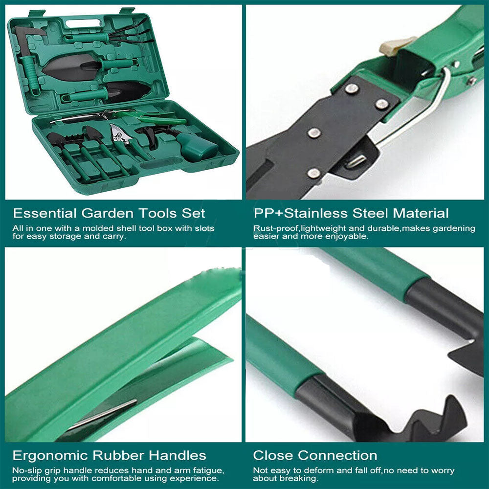 Shovel Harrow Potted Flower Gardening Tools Gift Kit Glove Garden Tool 10Pcs/Set V201-W13677361