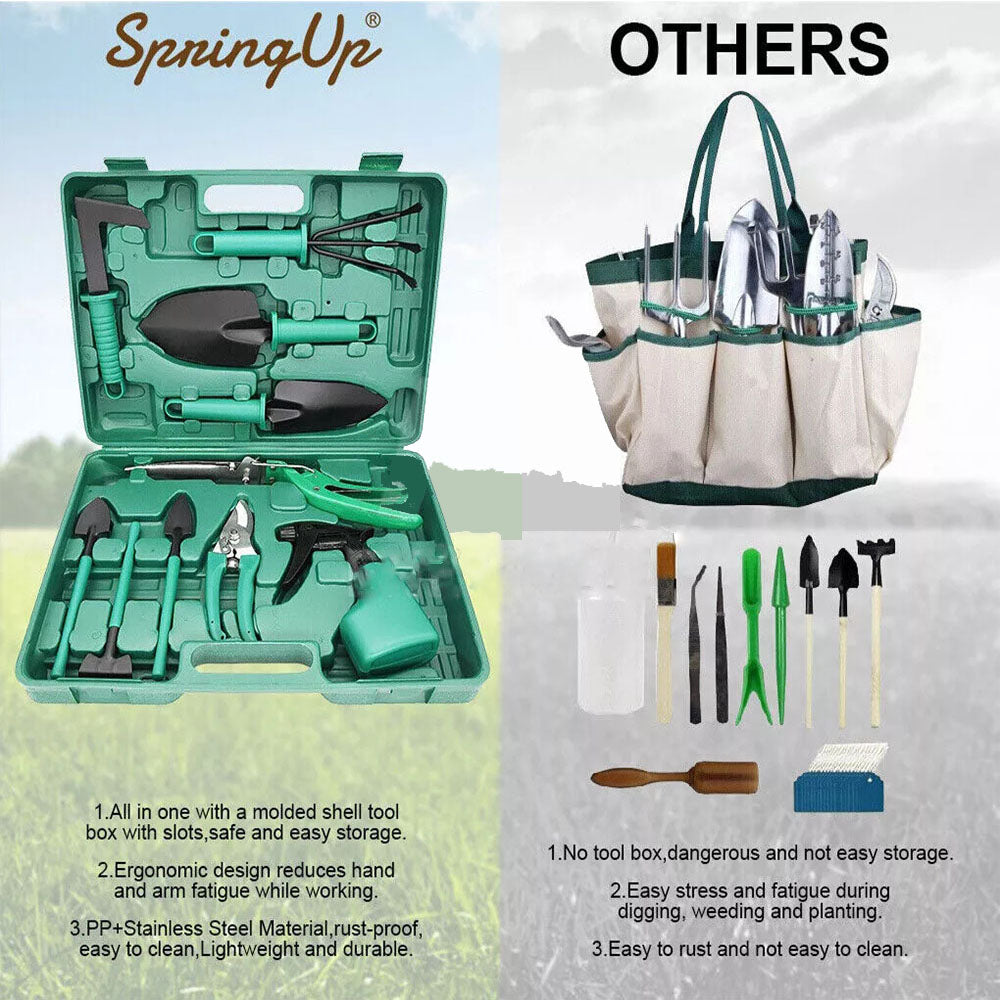 Shovel Harrow Potted Flower Gardening Tools Gift Kit Glove Garden Tool 10Pcs/Set V201-W13677361
