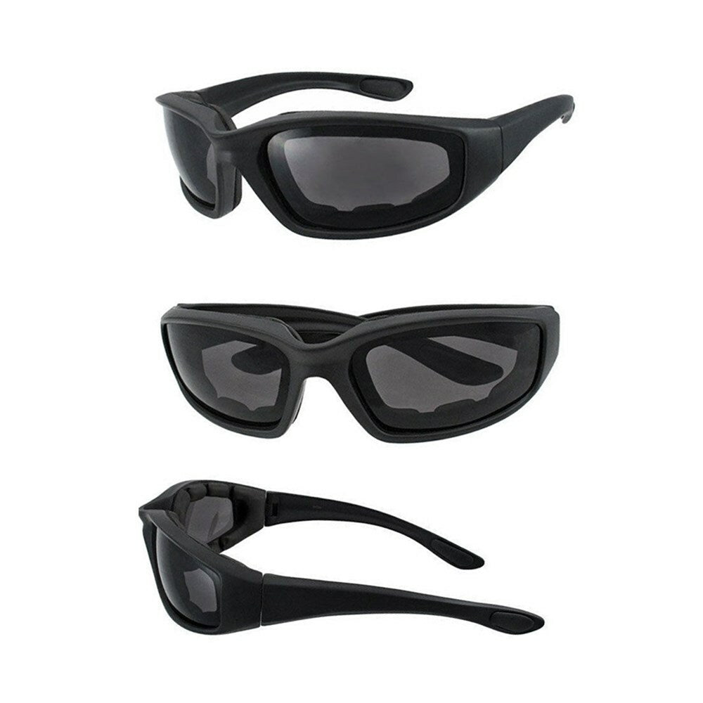 3pcs Chopper Foam Padded Motorcycle Riding Glasses Sunglasses Windproof Goggles V201-W13680443