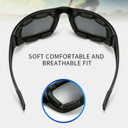 3pcs Chopper Foam Padded Motorcycle Riding Glasses Sunglasses Windproof Goggles V201-W13680443