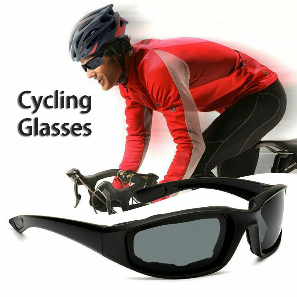 3pcs Chopper Foam Padded Motorcycle Riding Glasses Sunglasses Windproof Goggles V201-W13680443