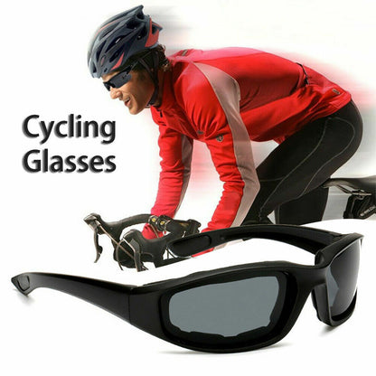 3pcs Chopper Foam Padded Motorcycle Riding Glasses Sunglasses Windproof Goggles V201-W13680443