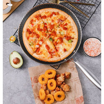 28cm Stainless Steel Crepe Pan Non-Stick Pan Honeycomb Coating Frying Pan Pizza6299 V201-W13885167