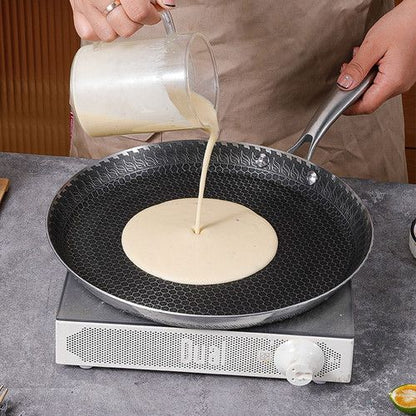 28cm Stainless Steel Crepe Pan Non-Stick Pan Honeycomb Coating Frying Pan Pizza6299 V201-W13885167