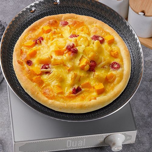 30cm Stainless Steel Crepe Pan Non-Stick Pan Honeycomb Coating Frying Pan Pizza6299 V201-W13885168