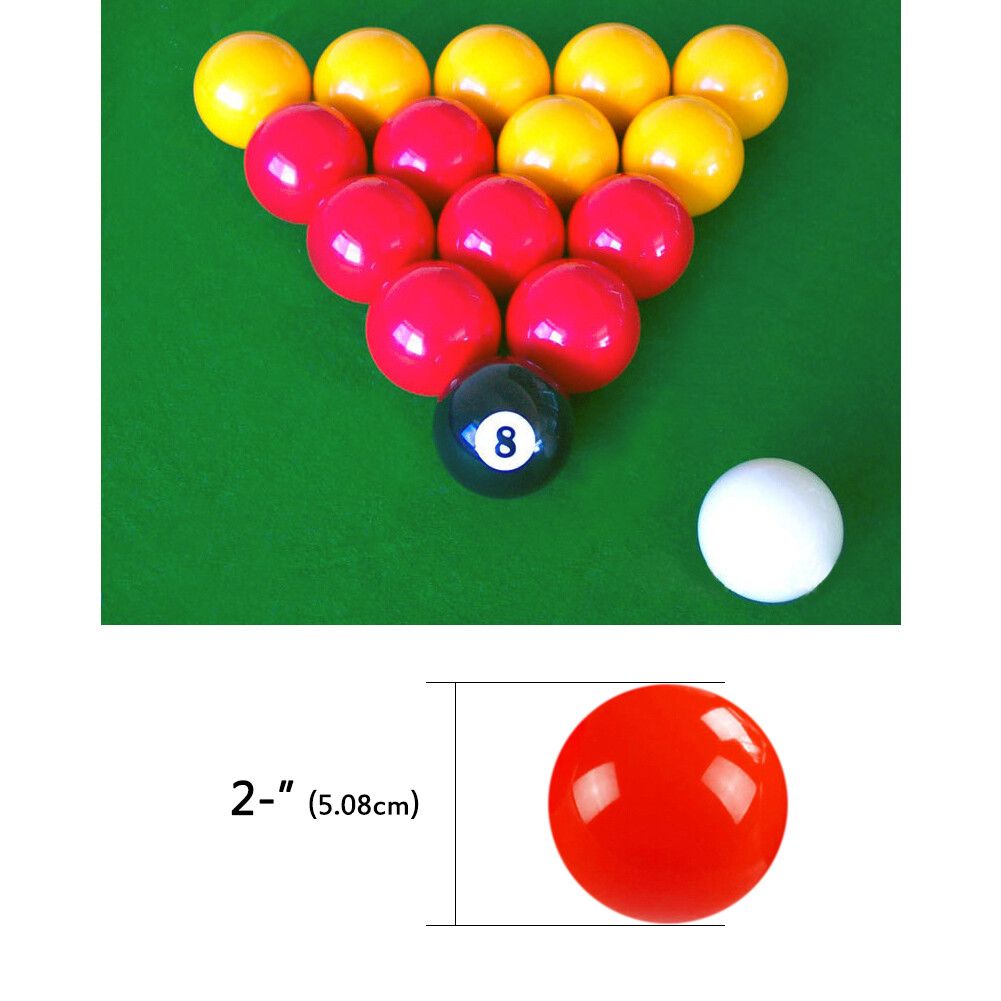 2" inch Pool Balls Red And Yellow 16 Balls Billiards cues balls V201-W13954797
