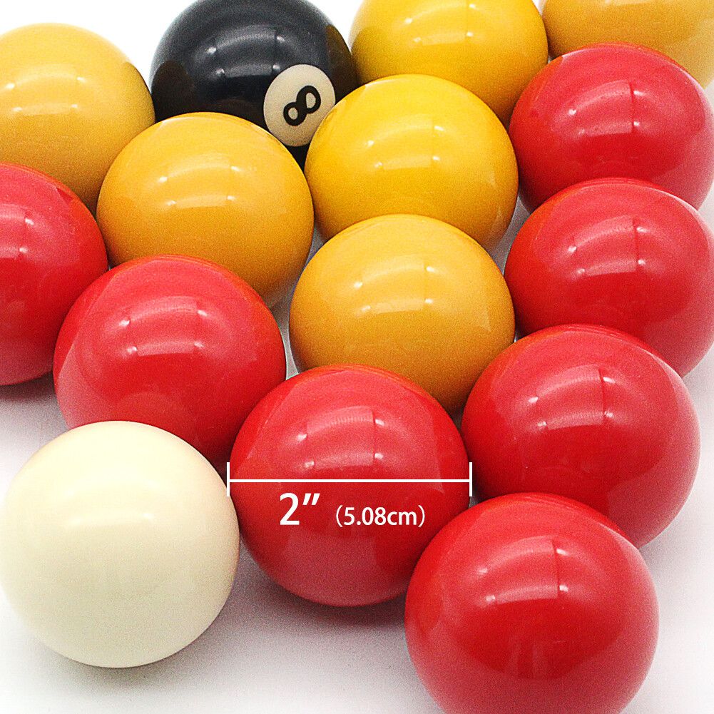 2" inch Pool Balls Red And Yellow 16 Balls Billiards cues balls V201-W13954797