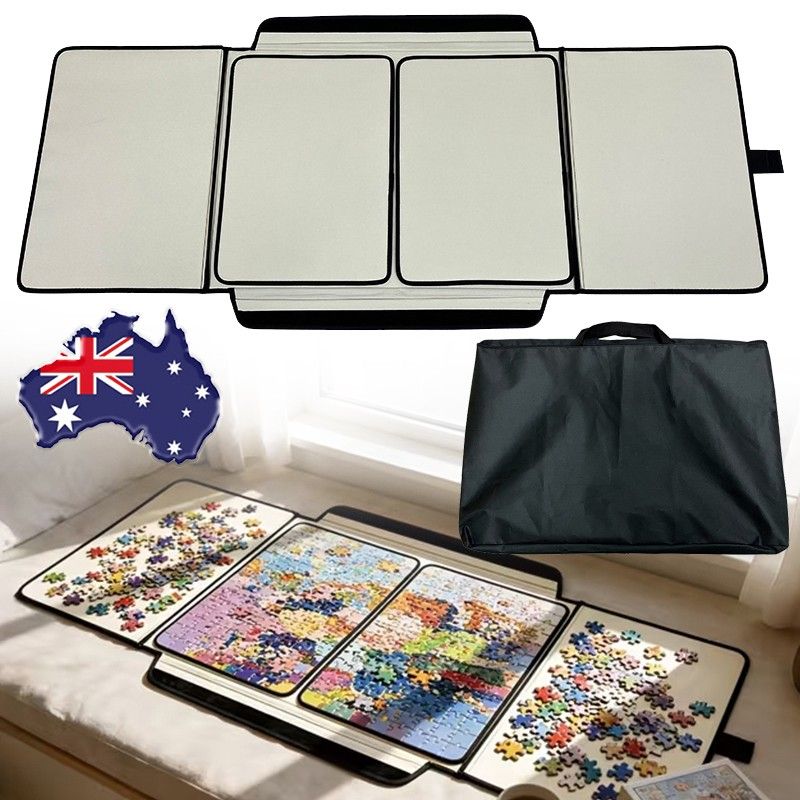 Portable Jigsaw Puzzle Board Mat Holds up to 1000 Pcs Puzzle Surface Holder