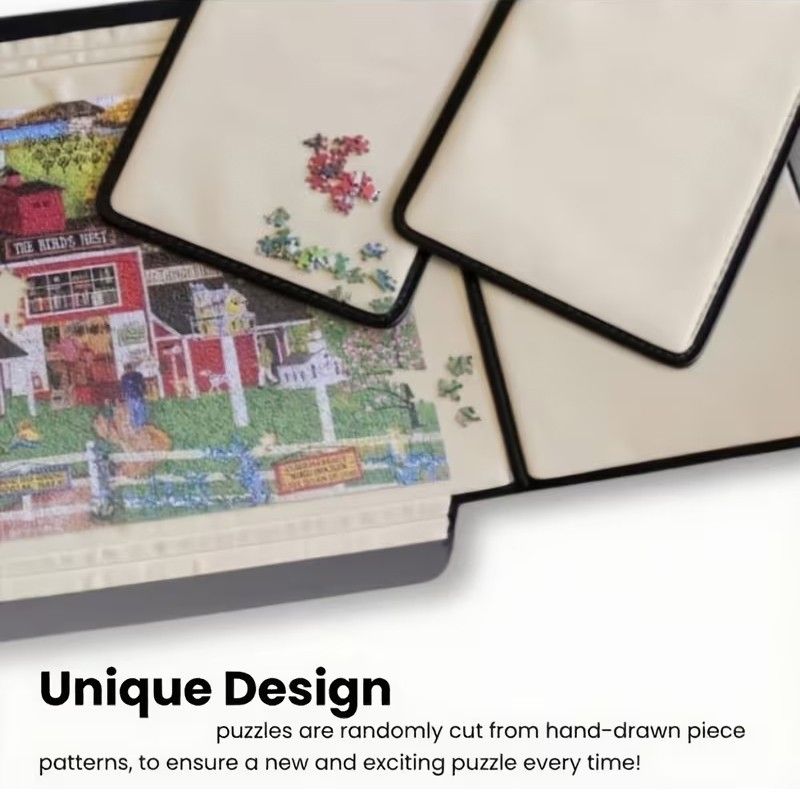 Portable Jigsaw Puzzle Board Mat Holds up to 1000 Pcs Puzzle Surface Holder