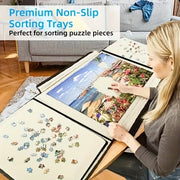 Portable Jigsaw Puzzle Board Mat Holds up to 1000 Pcs Puzzle Surface Holder