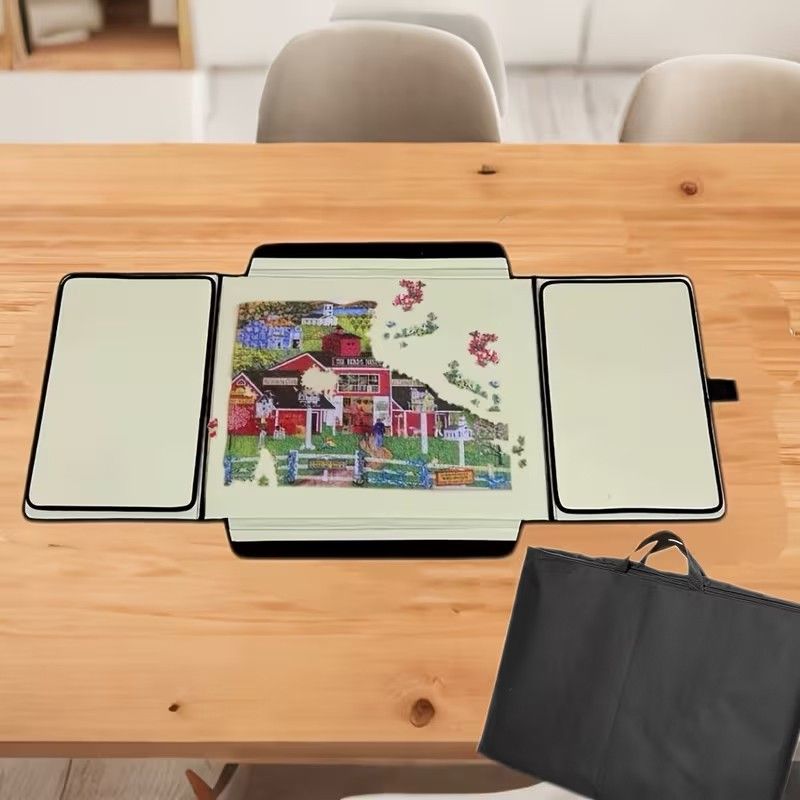 Portable Jigsaw Puzzle Board Mat Holds up to 1000 Pcs Puzzle Surface Holder