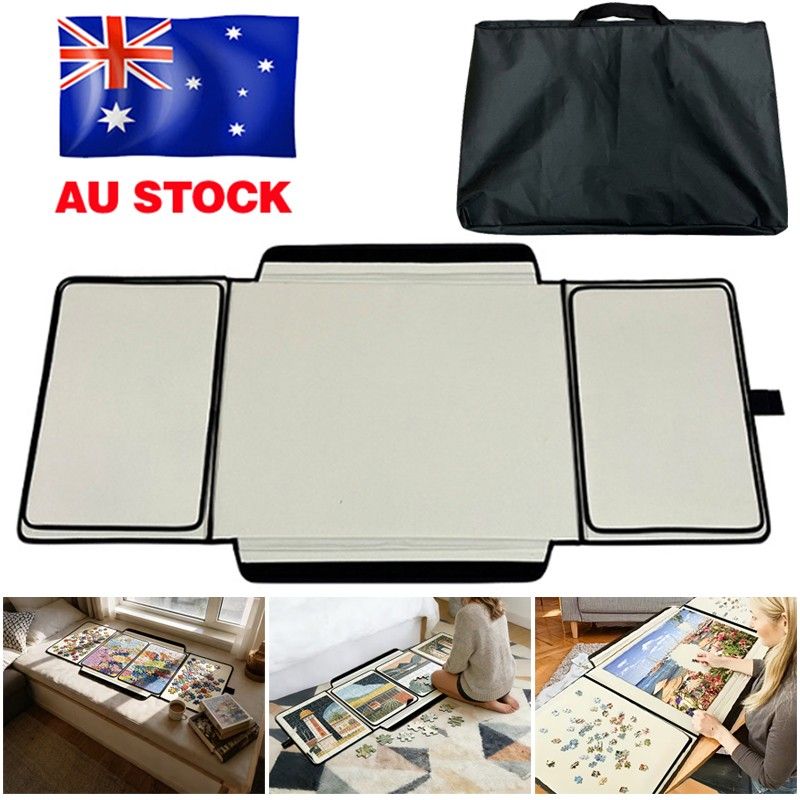 Portable Jigsaw Puzzle Board Mat Holds up to 1000 Pcs Puzzle Surface Holder