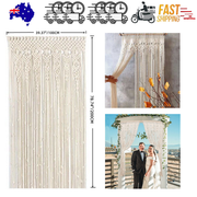 2m Heavy Duty Macrame Curtain Boho Woven Wall Hanging Window Doorway Wedding V201-WALL0102WH8AU