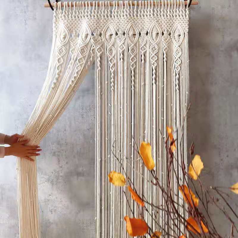 2m Heavy Duty Macrame Curtain Boho Woven Wall Hanging Window Doorway Wedding V201-WALL0102WH8AU