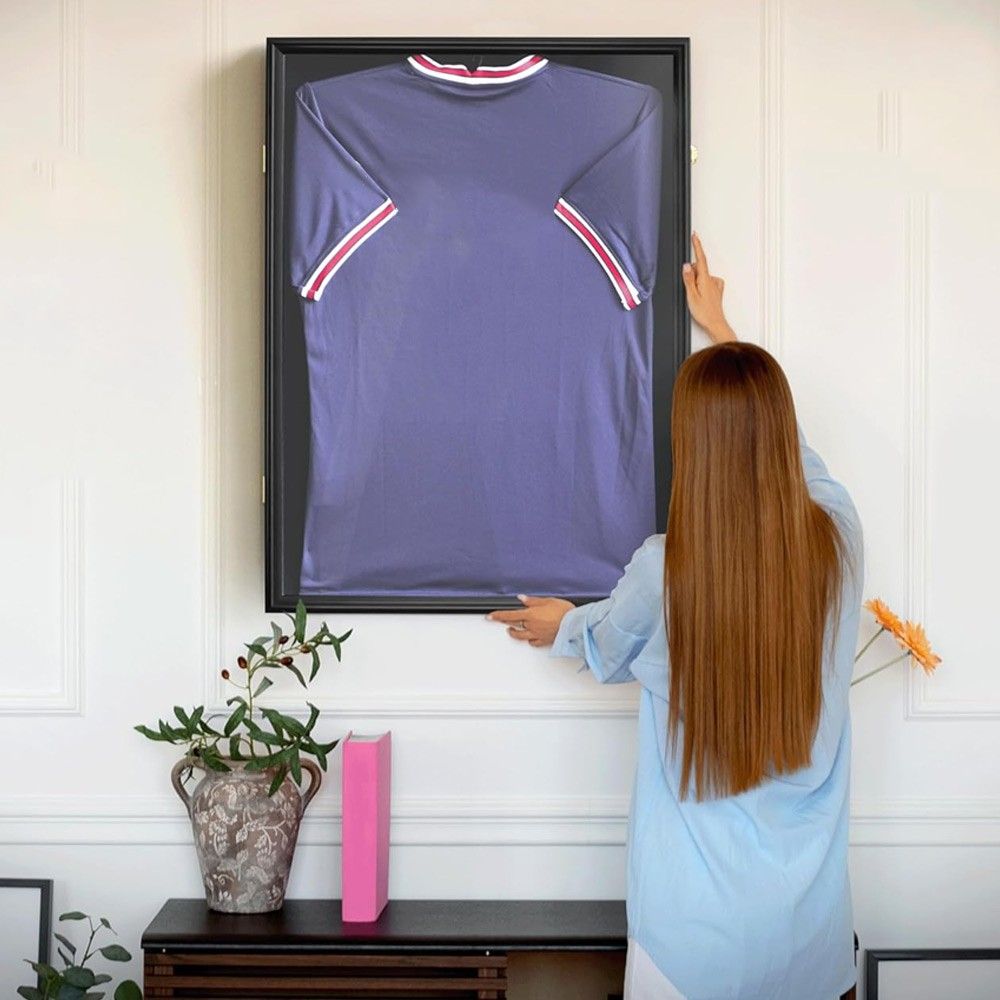 Jersey Frame Display Case Large Sports Jersey Showcase Box Custom Shirt Display V201-WEAR8060BL8AU